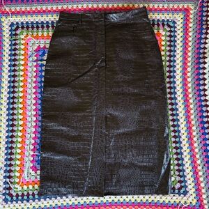NWT TopShop Faux Leather Skirt size 10